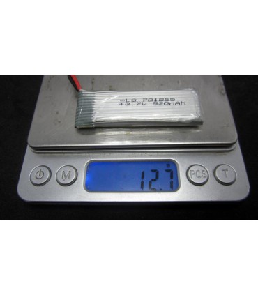 Высокотоковый аккумулятор LiPo 3.7V 35C 701855 801855 520mah small white 12.7g (16002)