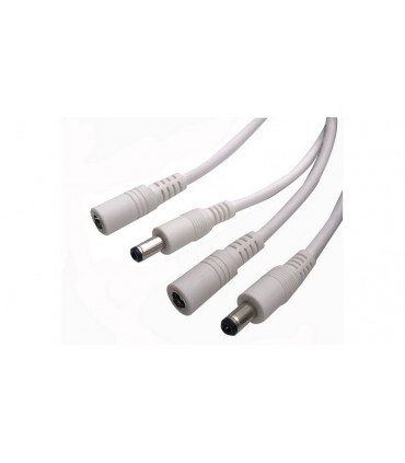 Штекер белый с кабелем DC папа 5.5*2.1мм 0.75мм 15см (18199)