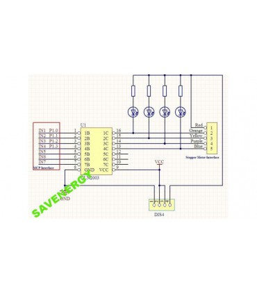 Драйвер шагового двигателя ULN2003AN (10325)