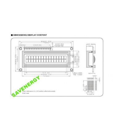 Дисплей 1602A синий HD44780 Arduino AVR Pic (10172)