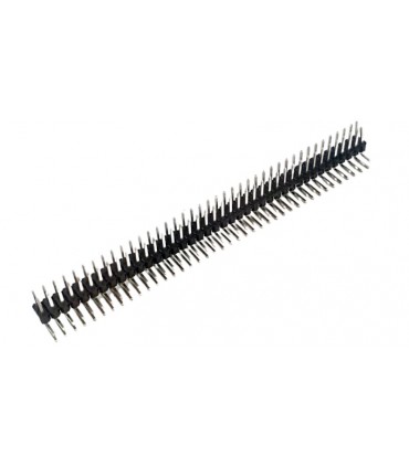 Планка штыревая на плату 40pin два ряда угловая 2.54мм PLS-40 (10195)