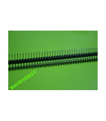 Планка штыревая на плату 40pin два ряда угловая 2.54мм PLS-40 (10195)