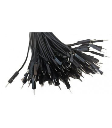 Кабель жгут Dupont силикон 30см папа мама черный 1шт (19401)