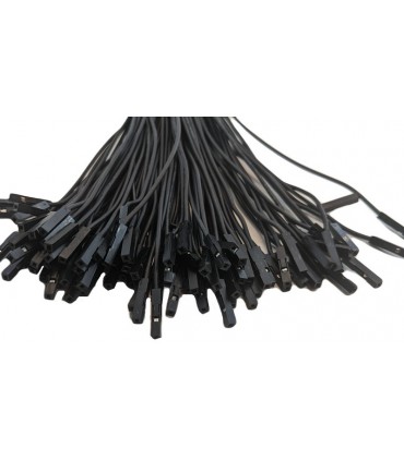 Кабель жгут Dupont силикон 30см папа мама черный 1шт (19401)