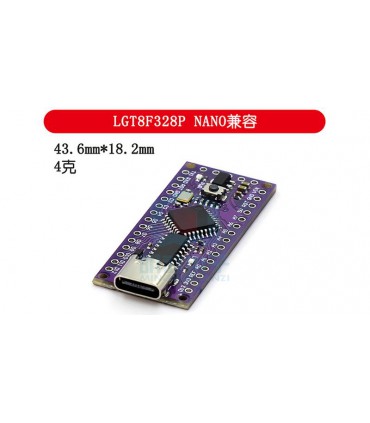 Плата контроллер LGT8F328P LQFP32 MiniEVB Arduino NANO V3.0 (16835)