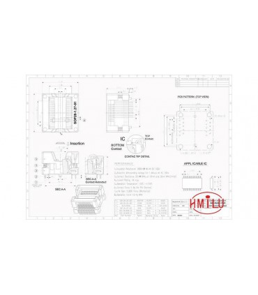 Переходник с SOP20 и SOP8 с шагом 1.27мм на DIP20 (16992)