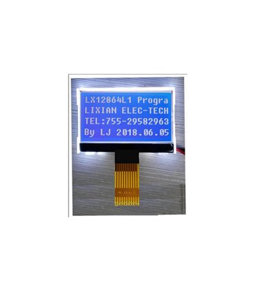 Дисплей LCD LX12864L1 LX12864P1 53*40мм синий (16371)