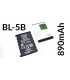 Аккумулятор Li-Ion 3.7V BL-5B 890mAh (15509)