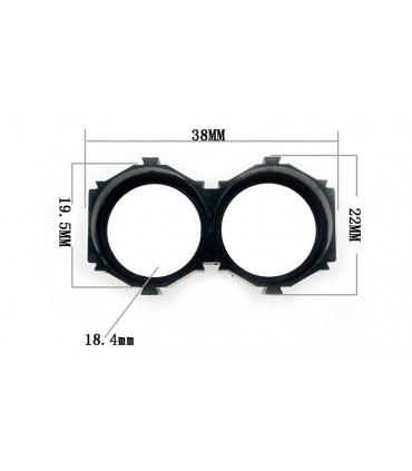 Холдер для аккумуляторов смещенный 2S 18650 2шт (18208)