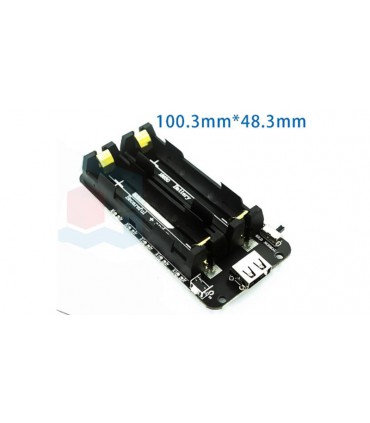 Держатель для двух аккумуляторов 18650 v3 для Raspberry Pi 3 5V (17939)