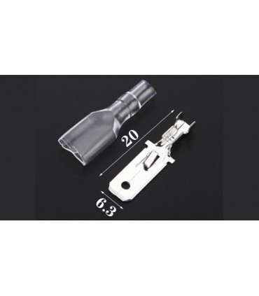 Клемма ножевая изолированная папа 6.3мм (14313)