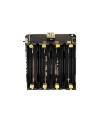Держатель для четырех аккумуляторов 18650 v3 для Raspberry Pi 3 5V (17938)