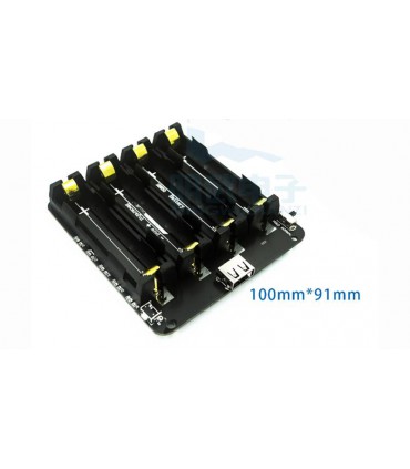 Держатель для четырех аккумуляторов 18650 v3 для Raspberry Pi 3 5V (17938)