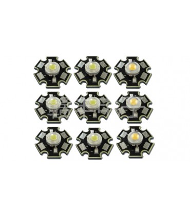 Светодиод LED на радиаторе 3W 3000-3200K теплый (17136)