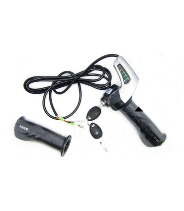 Комплект ручка газа с индикатором заряда и замком зажигания 24V (15192)