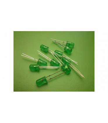 Светодиод LED F5 GREEN зеленый 10шт (11413)