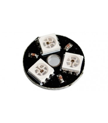 Светодиодная встроенная полноцветная подсветка 3 светодиоды WS2812 5050 RGB (17557)