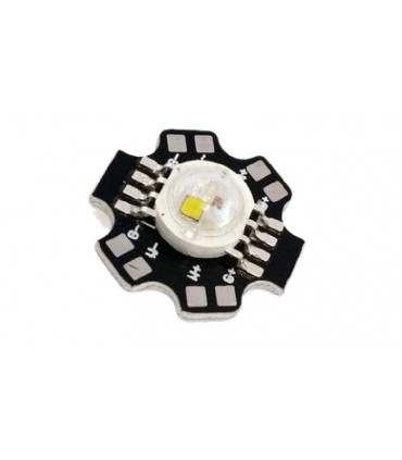 Светодиод RGBW с радиатором 6000K 30mil 4*1W 350mA (12567)