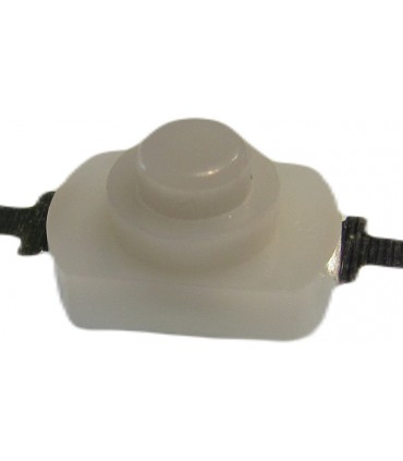 Кнопка фонарика белая с фиксацией 12*8*6мм. (19060)