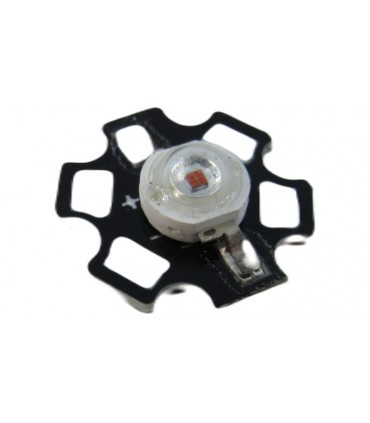 Светодиод на радиаторе 1W 600-605nm оранжевый (18649)