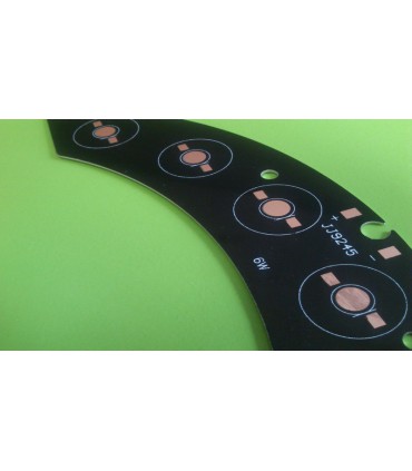 LED радиатор светодиод алюминий 6 диодов 198x35мм (11229)