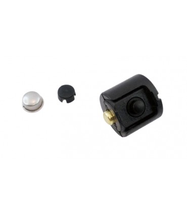 Кнопка для фонаря задний контакт 22мм с насадкой черная (12662)