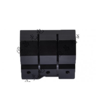 Зажим для фонарика прицела алюминий 25мм на планку 20мм (18904)