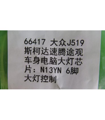 Микросхема света фар N13YN 66417 J519 Volkswagen Skoda (18047)