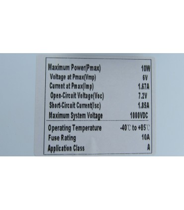 Солнечная панель поликристалл 10W 6V 35*25см (18914)