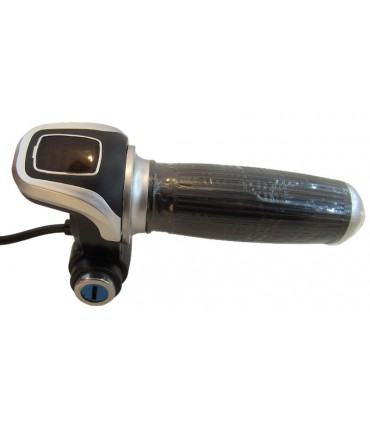 Ручка газа для велосипеда пара 60V с индикатором заряда и замком (18630)