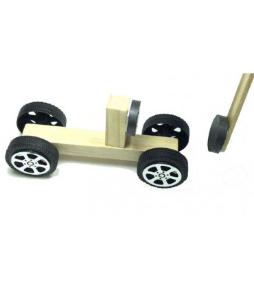 STEM-конструктор механическая движущейся тележка, приводимая в движение силой притяжения или отталкиванием магнитов (16467)