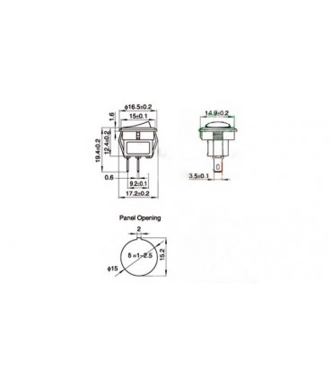 Переключатель двойной KCD11 с водонепроницаемой крышкой (17184)