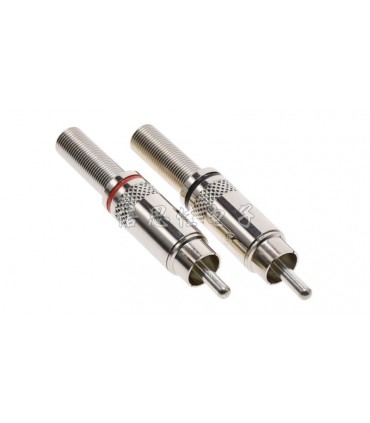 Пара штекеров AV-переходник RCA-штекер аудио и видео сигнал (17190)