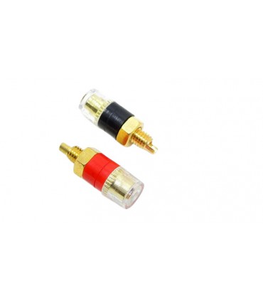 Пара клемм на приборный блок резьба 5.5мм красная и черная (16090)