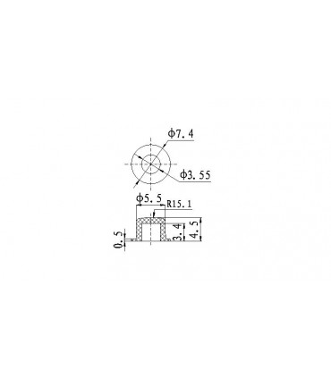Насадка колпачек на тактовую кнопку 10шт (16819)