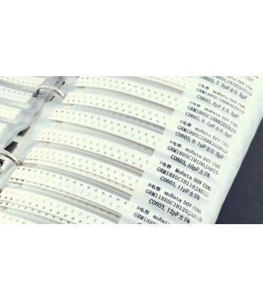 Набор конденсаторов SMD 0603 110 видов по 50 штук в книжке (12942)