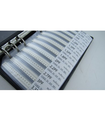 Набор конденсаторов SMD в книжке размер 0402 80 номиналов по 50 штук (19018)