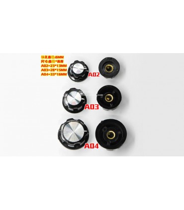 Бакелитовая ручка потенциометра WTH118 RV24 MF-A03 6мм 28*15мм (17235)