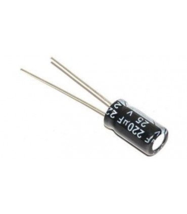 Алюминиевый электролитический конденсатор 25V 220uF 6*11мм (15787)