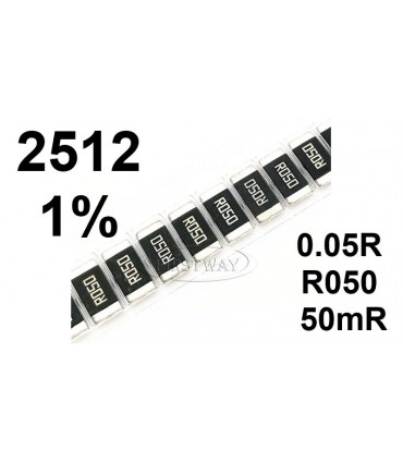 Резистор шунт SMD 2512 0.05R R050 50mR 50мОм 1% 1W (15437)