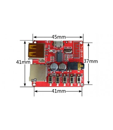 Модуль декодер MP3 Bluetooth 4.1 аудио приемник с USB (15871)