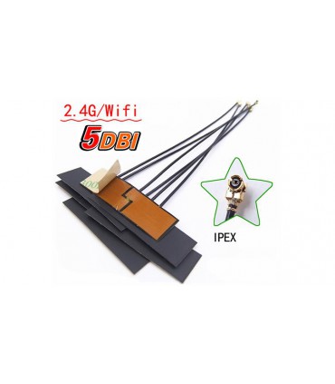 Встроенная антенна Wi-Fi 2.4G Bluetooth всенаправленная 5db Ipex (16365)