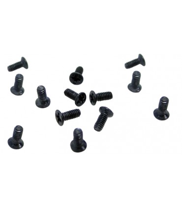 Винты с потайной головкой черные оцинкованные M2 5мм 10шт (15159)