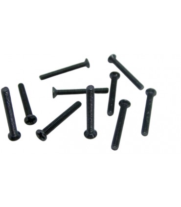 Винты с потайной головкой черные оцинкованные M2 16мм 10шт (15160)