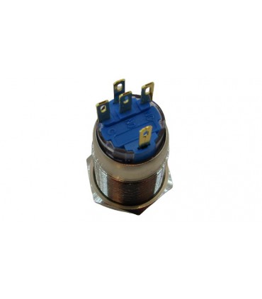 Антивандальная кнопка для лифта без фиксации 1 этаж 19мм синий цвет (18109)