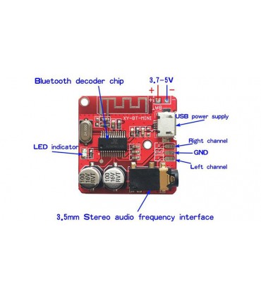 Модуль декодер MP3 Bluetooth 4.1 аудио приемник (15872)