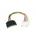 Кабель переходник SATA 15pin to IDE 10см (18218)