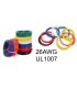 Изолированный кабель многожильный ПВХ 26AWG UL1007 красный 1м (14854)