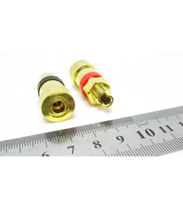 Пара клемм на приборный блок резьба 7.5мм красная и черная (16089)