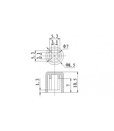 Насадка на кнопку колпачек 3.1мм A-03 (17457)